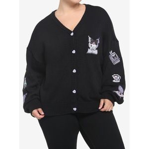 Kuromi Fortune Teller Skimmer Embroidered Cardigan Size Medium